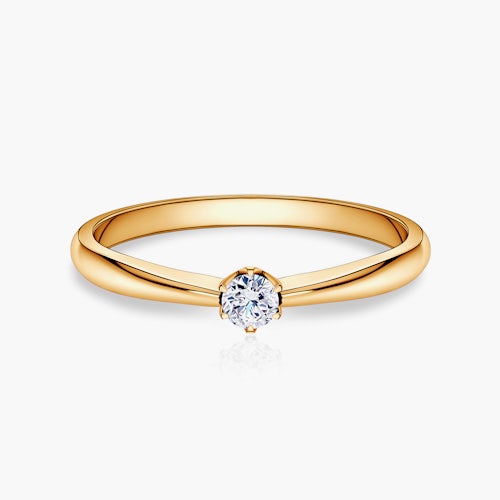 Pierścionek zaręczynowy SAVICKI: złoty, diament